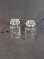 2 Glass Cannisters with Lids