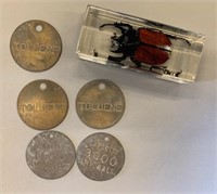 Collectables Lot-Brass Tags-Large Bug