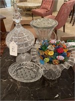 Glass Dishes and Mini Murano Glass Candies
