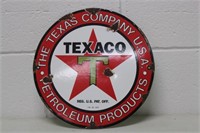 Vintage Texaco Metal Sign 11.75D