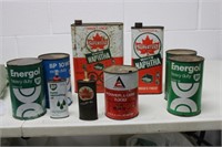 Collection of Vintage Oil Cans