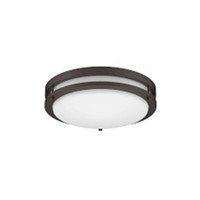 Project Source 1-light 11-in Bronze Led Flush