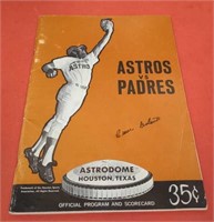 Vintage Astros vs Padres official program and