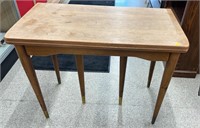 Wooden Fold Out Table with 3, 12" Leaves 38" x