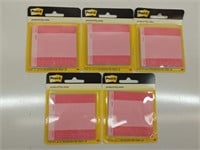 New 5 Packs Post-It Notes, 300 notes, 3x3"