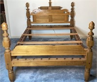 Antique Full Solid Wood Rope Bed Disassembled