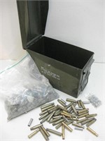 12"x 6"x 7" Ammo Box W/ Empty Brass Shells Shown