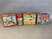 3 Walt Disney Metal Lunch Boxes
