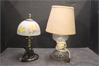 Two Small Nightstand Lamps