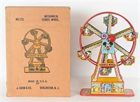 CHEIN TIN WINDUP MICKEY MOUSE FERRIS WHEEL w/ BOX