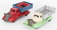 2- MARX PRESSED STEEL TRUCKS, EASTER & DUMP