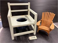 Potty Chair Enamelware & Doll Chair