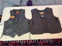 LOT OF VESTS, 2) HARLEY DAVIDSON AND 2) OTHER