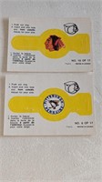 2 1973 74 OPC Hockey Rings Chicago Pittsburgh