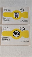 2 1973 74 OPC Hockey Rings LA Philadelphia