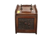 Victorian, oak coal box