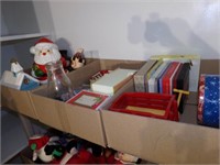 Christmas Décor, Cards, Cookie Jars (2 box)