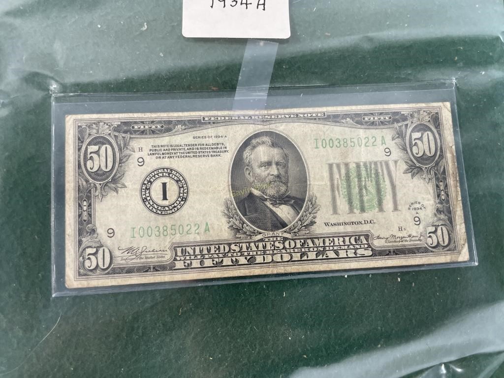 $50 Federal Reserve Note Series 1934A