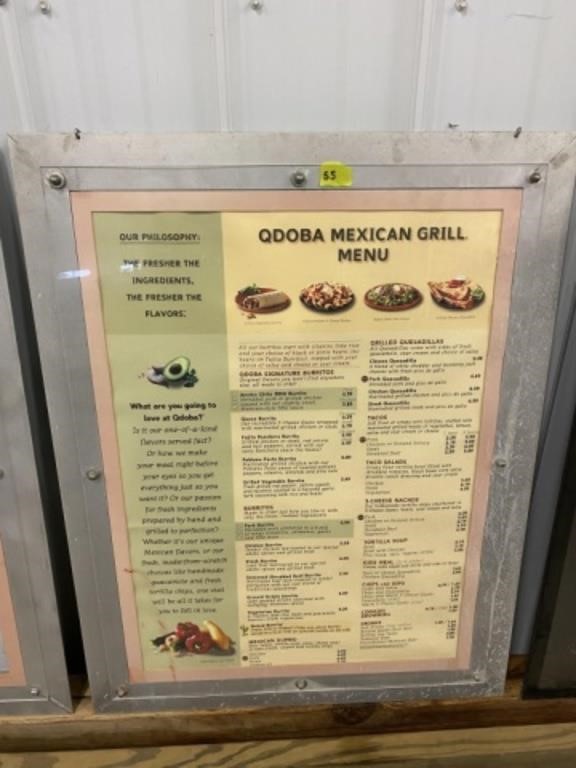 Qdoba metal signs