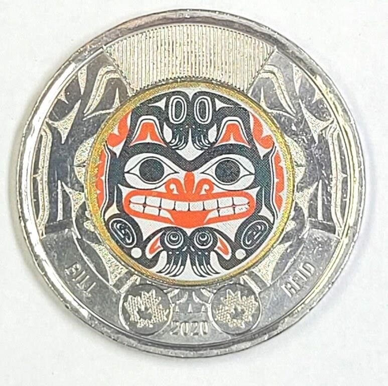 2020 Canada Coloured Haida Toonie
