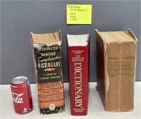 3 Vintage Dictionary's
