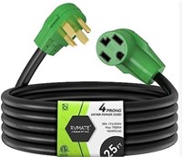 Rvmate 4 Prong Dryer Extension Cord 25 Feet, 30