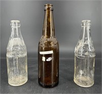 2 Antique Romney WVa Soda Water Bottles & 1