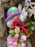 Box of Easter decor