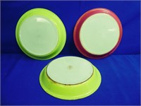 (3) Pyrex Colored Pie Plates