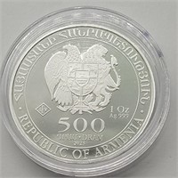 1 OZ FINE SILVER ROUND REPUBLIC OF ARMENIA NOAH'S