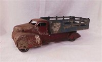 1940 Marx pressed steel toy truck, metal wheels,