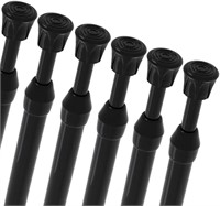 Nine 71-40.6 '' Adjustable Tension Rod, Black