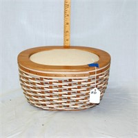 Mark Beach Oval Weaved Basket w/ Lid