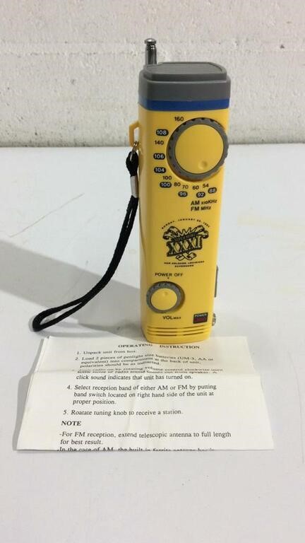 Super Bowl XXXI Portable Radio M16D