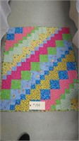CHILDS QUILTED BLANKET SOME STAINS SEE DESC