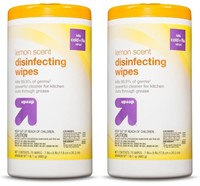 New 2 Pack Disinfecting Wipes Lemon Scent 75