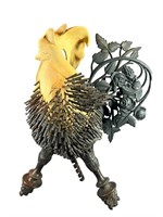 A Mixed Media Rooster Sculpture 20th Century