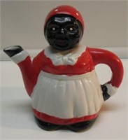 5-1/2" CERAMIC AUNT JAMIMA TEAPOT. VERY NICE.