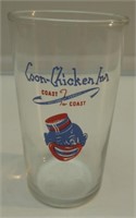 4-1/2" COON-CHICKEN INN GLASS. VERY NICE.