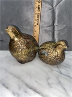Vintage brass quail