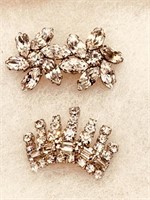 Estate Rhinestone Brooches one is stamped