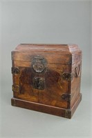 Chinese Wood Treasure Box with Drawers