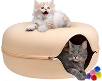 MAMI&BABI Cat Donut Cave, Cat Tunnel Bed for