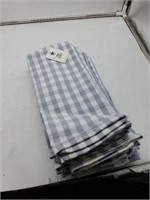 5 Grey and white dish towels