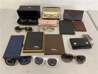 7 Sunglasses With Assorted Cases & Wallets