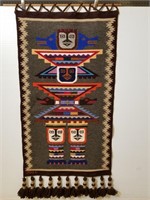 Aztec style woven wall hanging