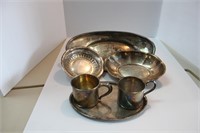 6 PIECES STERLING SILVER LARGE BOWL IS 12"