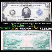 1914 Large Size $10 Blue Seal Federal Reserve Note
