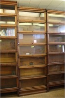 7 Stack Antique Oak Barrister  Bookcase