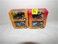 4 Autographed 1/64th Modified cars